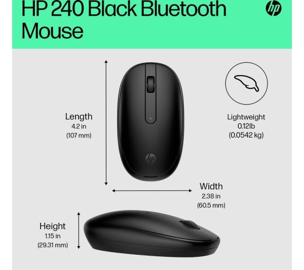 HP 240 Bluetooth Wireless Optical Mouse - Black