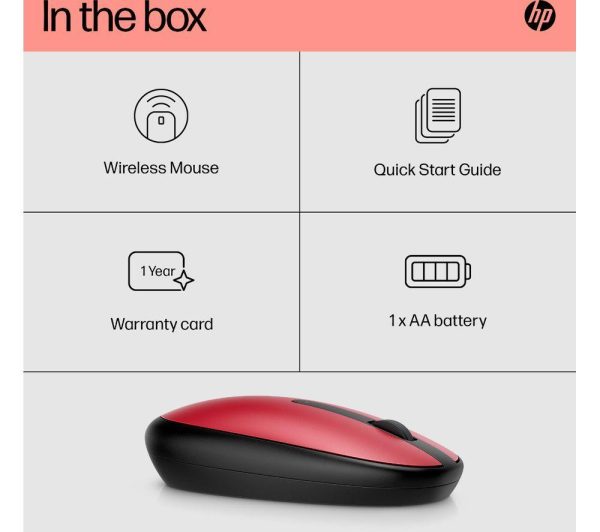 HP 240 Bluetooth Wireless Optical Mouse - Red