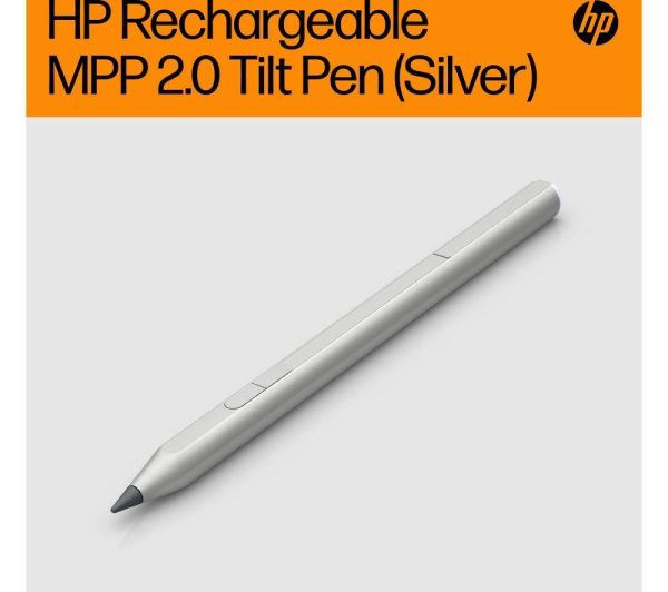 HP Rechargeable MPP 2.0 Tilt Stylus Pen - Silver