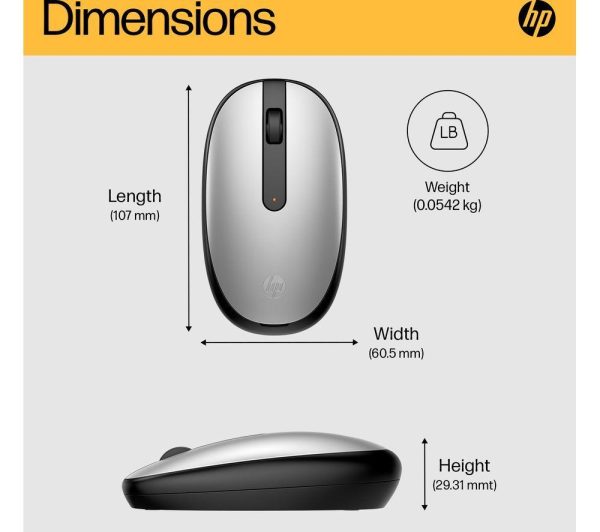 HP 240 Bluetooth Wireless Optical Mouse - Silver