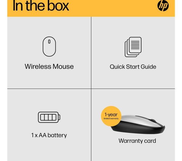 HP 240 Bluetooth Wireless Optical Mouse - Silver