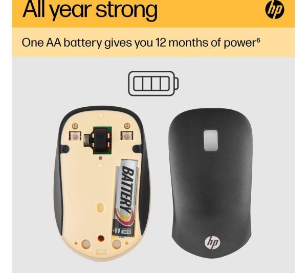 HP 410 Slim Silver Wireless Optical Mouse - Ash Silver