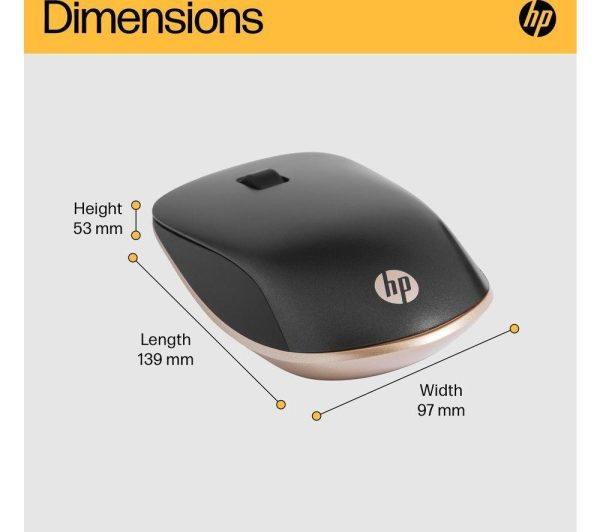HP 410 Slim Silver Wireless Optical Mouse - Ash Silver