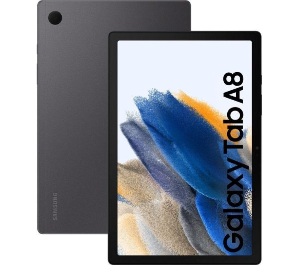 SAMSUNG Galaxy Tab A8 10.5" 4G Tablet (32 GB, Graphite) & Book Cover (Dark Grey) Bundle