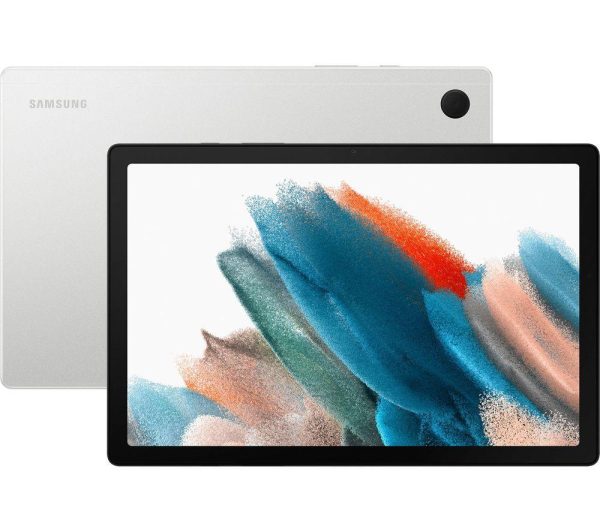 SAMSUNG Galaxy Tab A8 10.5" 4G Tablet (32 GB, Silver) & Book Cover (Dark Grey) Bundle