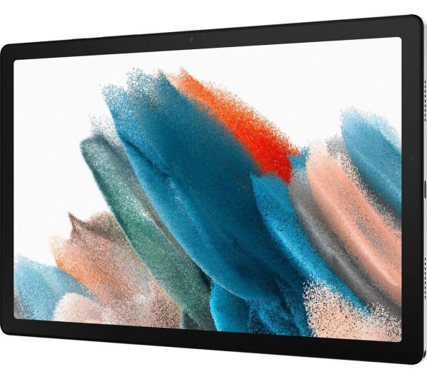 SAMSUNG Galaxy Tab A8 10.5" Tablet (64 GB, Silver) & Book Cover (Dark Grey) Bundle