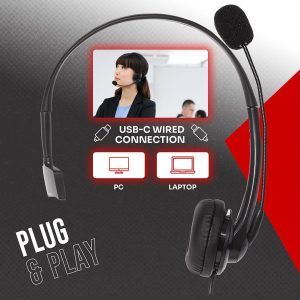 PROSOUND PROS-USBCSMHS Headset - Black