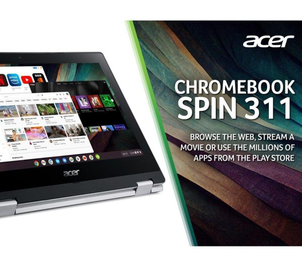 ACER Spin 311 11.6â€ 2 in 1 Chromebook - MediaTek MT8183C, 64 GB eMMC, Silver