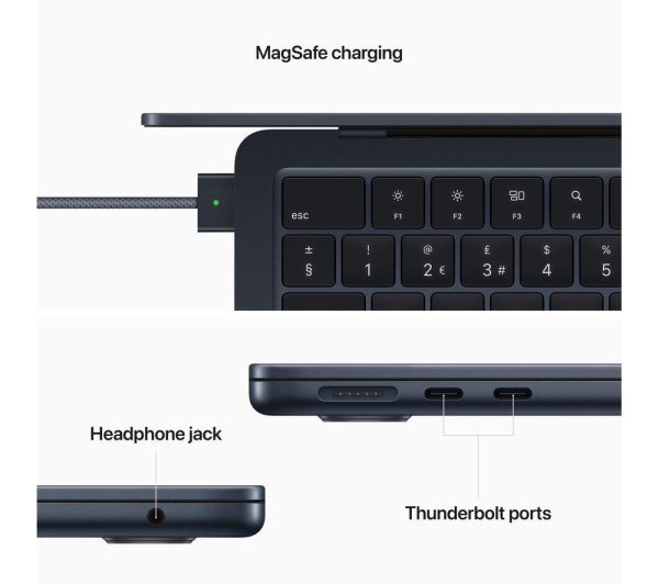 APPLE MacBook Air 13.6" (2022) - M2, 256 GB SSD, Midnight