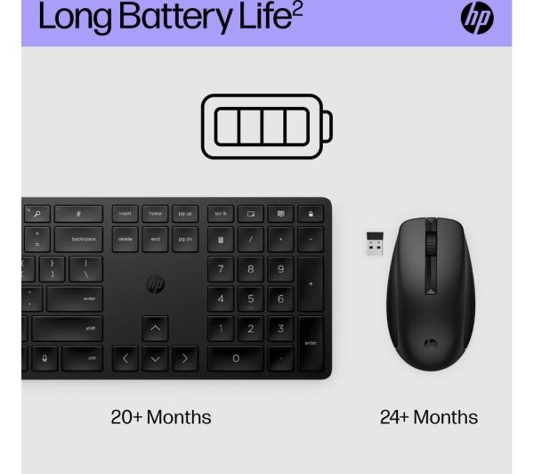 HP 650 Wireless Keyboard & Mouse Set - Black