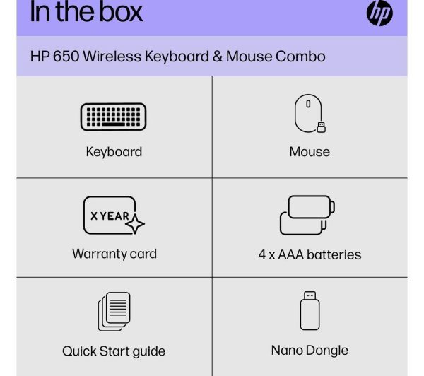 HP 650 Wireless Keyboard & Mouse Set - Black