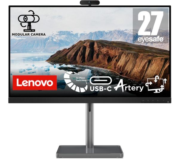 LENOVO L27m-30 27" Full HD IPS LED Monitor with LC50 Webcam - Black