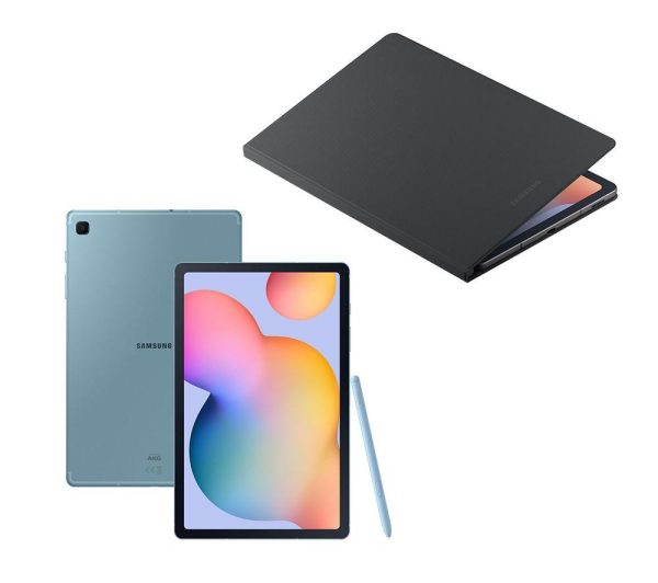 SAMSUNG Galaxy Tab S6 Lite 10.4” Tablet & Book Cover Bundle - 64 GB, Blue
