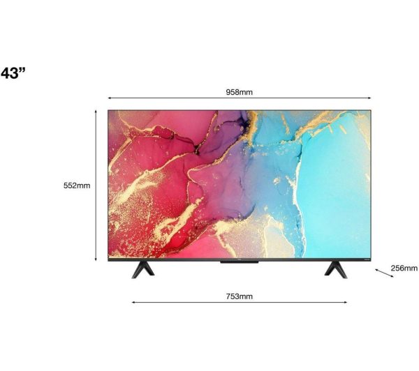 TCL 43RC630K Roku TV 43" Smart 4K Ultra HD HDR QLED TV