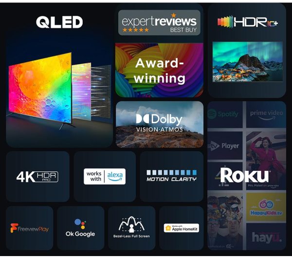 TCL 50RC630K Roku TV 50" Smart 4K Ultra HD HDR QLED TV