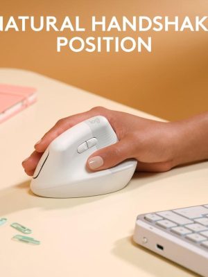 LOGITECH Lift Vertical For Mac Wireless Optical Ergonomic Mouse - Space Grey