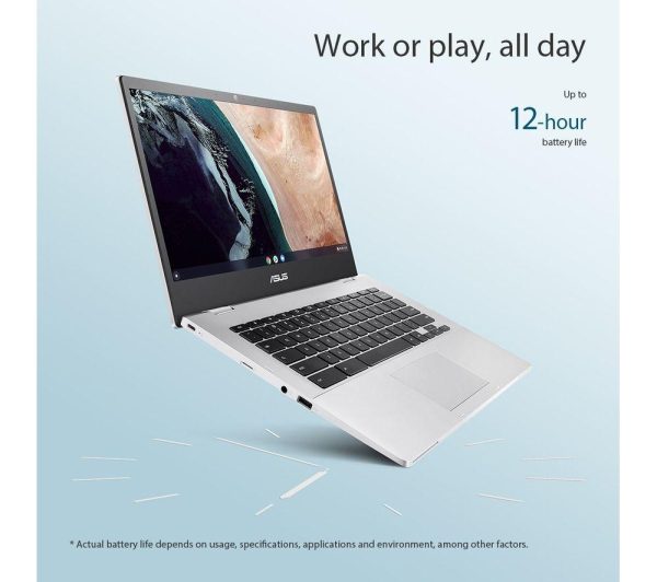 ASUS CX1 14" Chromebook - IntelÂ® CeleronÂ®, 64 GB eMMC, Silver