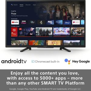 SONY BRAVIA KD32W800P1U 32" Smart HD Ready HDR LED TV with Google Assistant