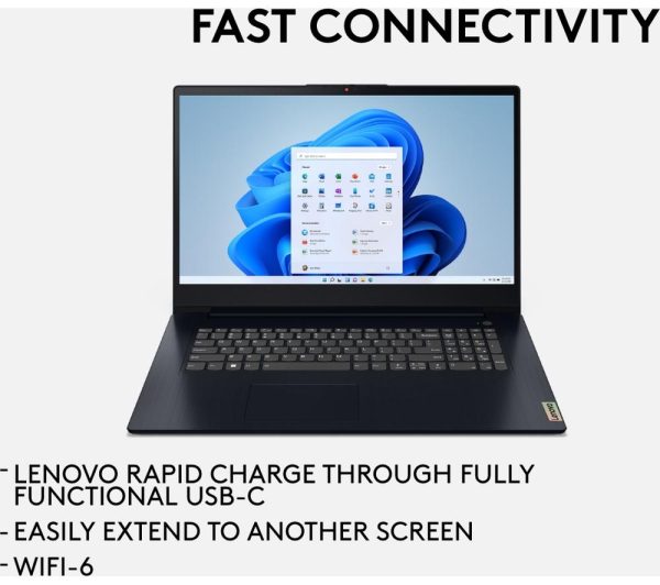 LENOVO IdeaPad 3i 17.3" Laptop - IntelÂ® PentiumÂ® Gold, 128 GB SSD, Blue