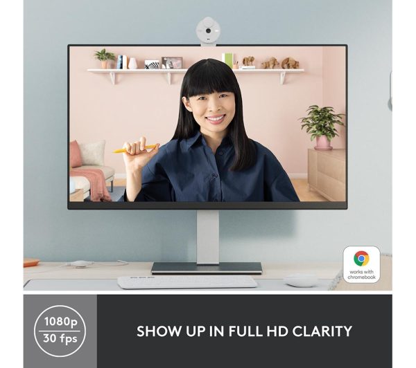 LOGITECH Brio 300 Full HD Webcam - Off-White