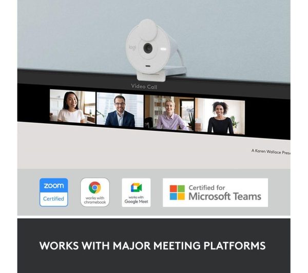LOGITECH Brio 300 Full HD Webcam - Off-White