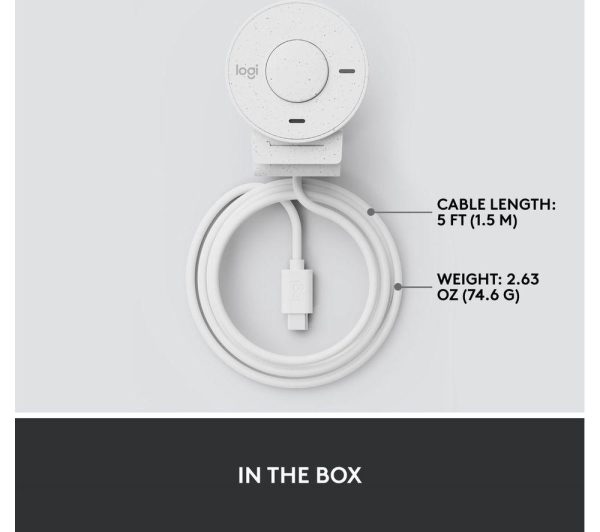LOGITECH Brio 300 Full HD Webcam - Off-White