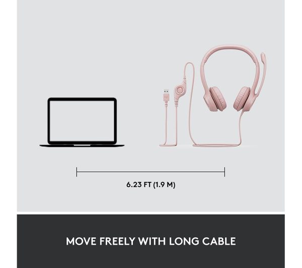 LOGITECH H390 Headset - Rose