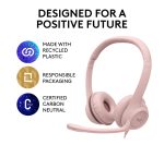 LOGITECH H390 Headset - Rose
