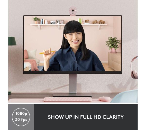LOGITECH Brio 300 Full HD Webcam - Rose