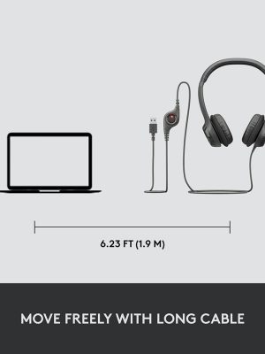 LOGITECH H390 Headset - Graphite