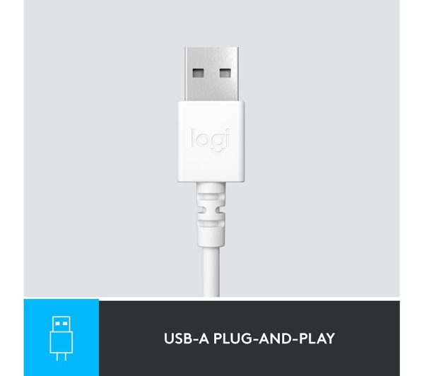 LOGITECH H390 Headset - Off-White