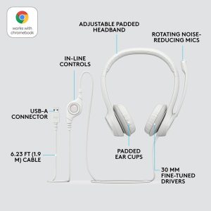 LOGITECH H390 Headset - Off-White