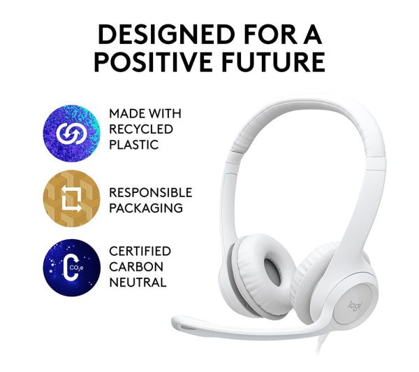 LOGITECH H390 Headset - Off-White