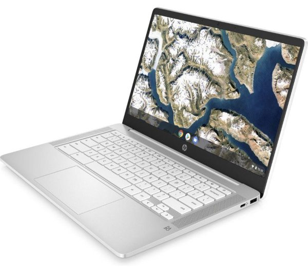 HP 14a-na0509sa 14" Refurbished Chromebook - IntelÂ® PentiumÂ® Silver, 64 GB eMMC, White (Very Good Condition)