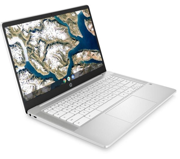 HP 14a-na0509sa 14" Refurbished Chromebook - IntelÂ® PentiumÂ® Silver, 64 GB eMMC, White (Very Good Condition)