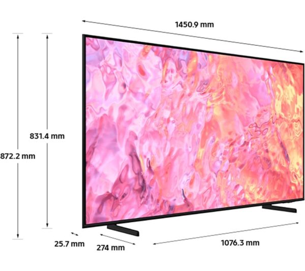 SAMSUNG Q60C 65 inch Smart 4K Ultra HD HDR QLED TV (2023) - QE65Q60C