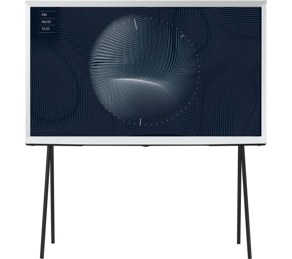 SAMSUNG The Serif LS01BG 43 inch Smart 4K Ultra HD HDR QLED TV in Cloud White (2022) - QE43LS01BGU