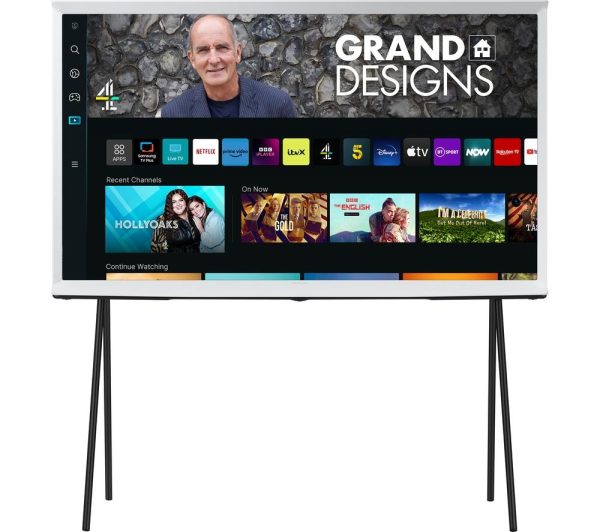 SAMSUNG The Serif LS01BG 43 inch Smart 4K Ultra HD HDR QLED TV in Cloud White (2022) - QE43LS01BGU