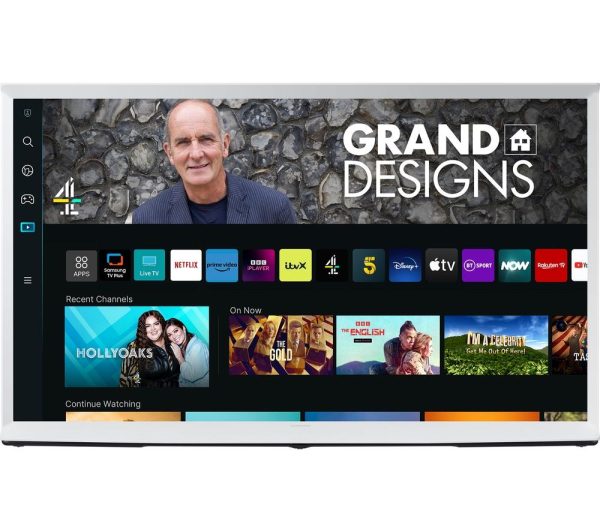 SAMSUNG The Serif LS01BG 43 inch Smart 4K Ultra HD HDR QLED TV in Cloud White (2022) - QE43LS01BGU