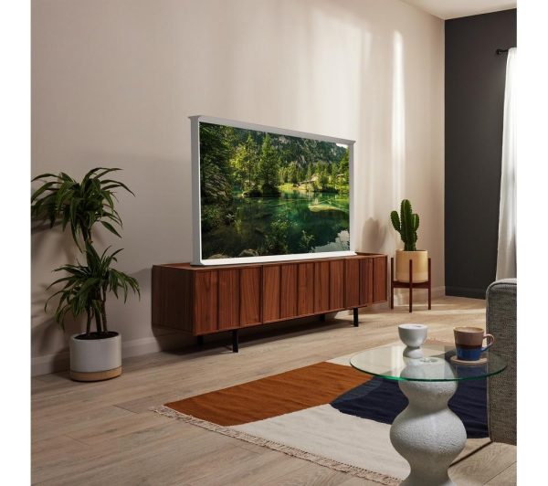SAMSUNG The Serif LS01BG 43 inch Smart 4K Ultra HD HDR QLED TV in Cloud White (2022) - QE43LS01BGU