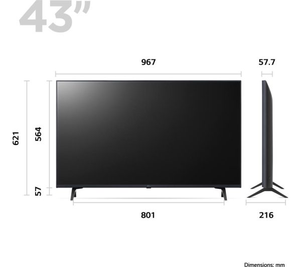 LG 43UR80006LJ 43" Smart 4K Ultra HD HDR LED TV with Amazon Alexa