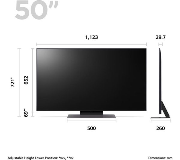 LG 50QNED816RE 50" Smart 4K Ultra HD HDR QNED TV with Amazon Alexa