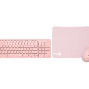 GOJI 3-in-1 Wireless Keyboard & Mouse Set - Pink