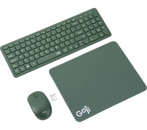 GOJI 3-in-1 Wireless Keyboard & Mouse Set - Green