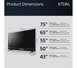 SONY BRAVIA KD-65X75WLU 65" Smart 4K Ultra HD HDR LED TV with Google TV & Assistant