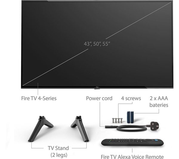 AMAZON 4-Series Fire TV 4K55N400U 55" Smart 4K Ultra HD HDR LED TV with Amazon Alexa