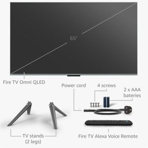 AMAZON Omni QLED Series Fire TV QL65F601U 65" Smart 4K Ultra HD HDR TV with Amazon Alexa