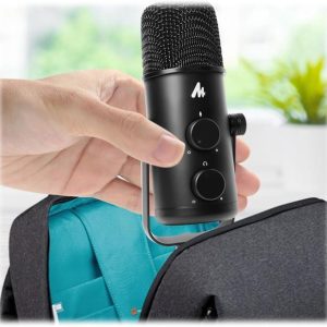 MAONO AU-903 USB Microphone & Tripod Set - Black