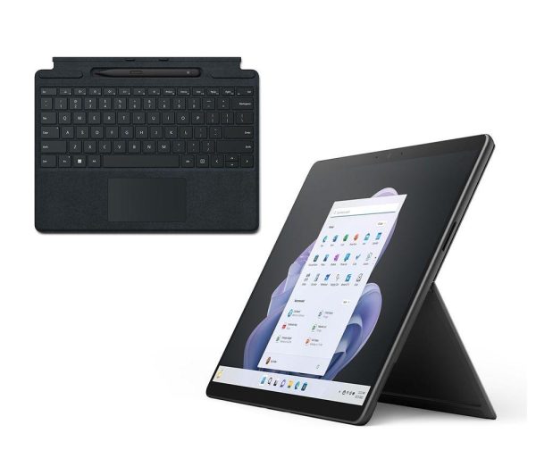 MICROSOFT 13" Surface Pro 9, Surface Pro Signature Type Cover & Slim Pen 2 Bundle - Intel® Core i5, 256 GB SSD, Graphite