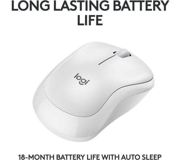 LOGITECH M240 Silent Wireless Optical Mouse - Off White